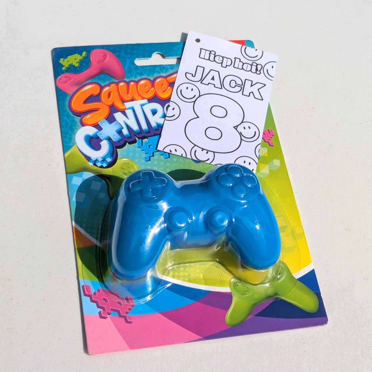 Stoere Traktatie - Knijpcontroller met persoonlijk kaartje