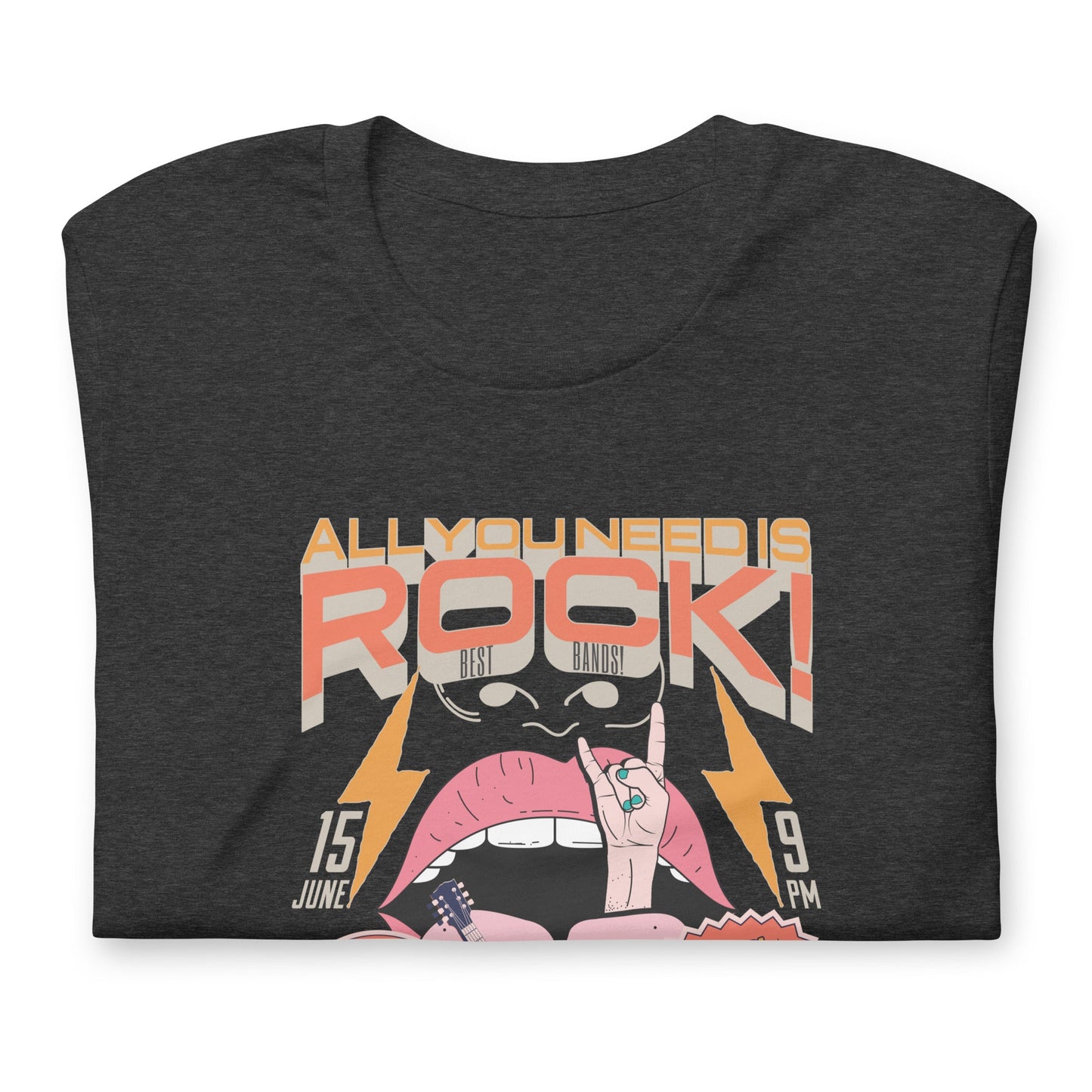 All You Need is Rock - Heren T-Shirt (Print voor)