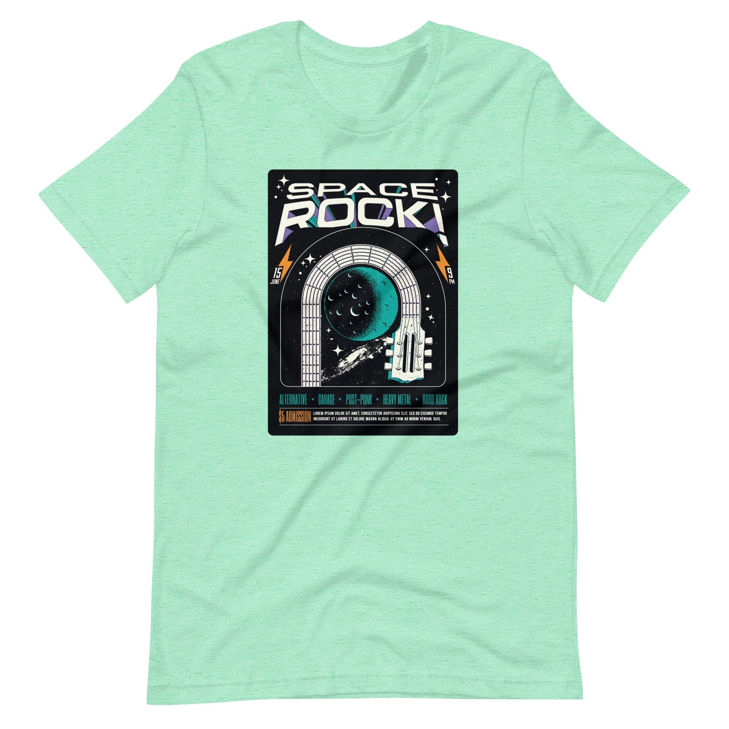 Space Rock - Heren T-Shirt (Print voor)