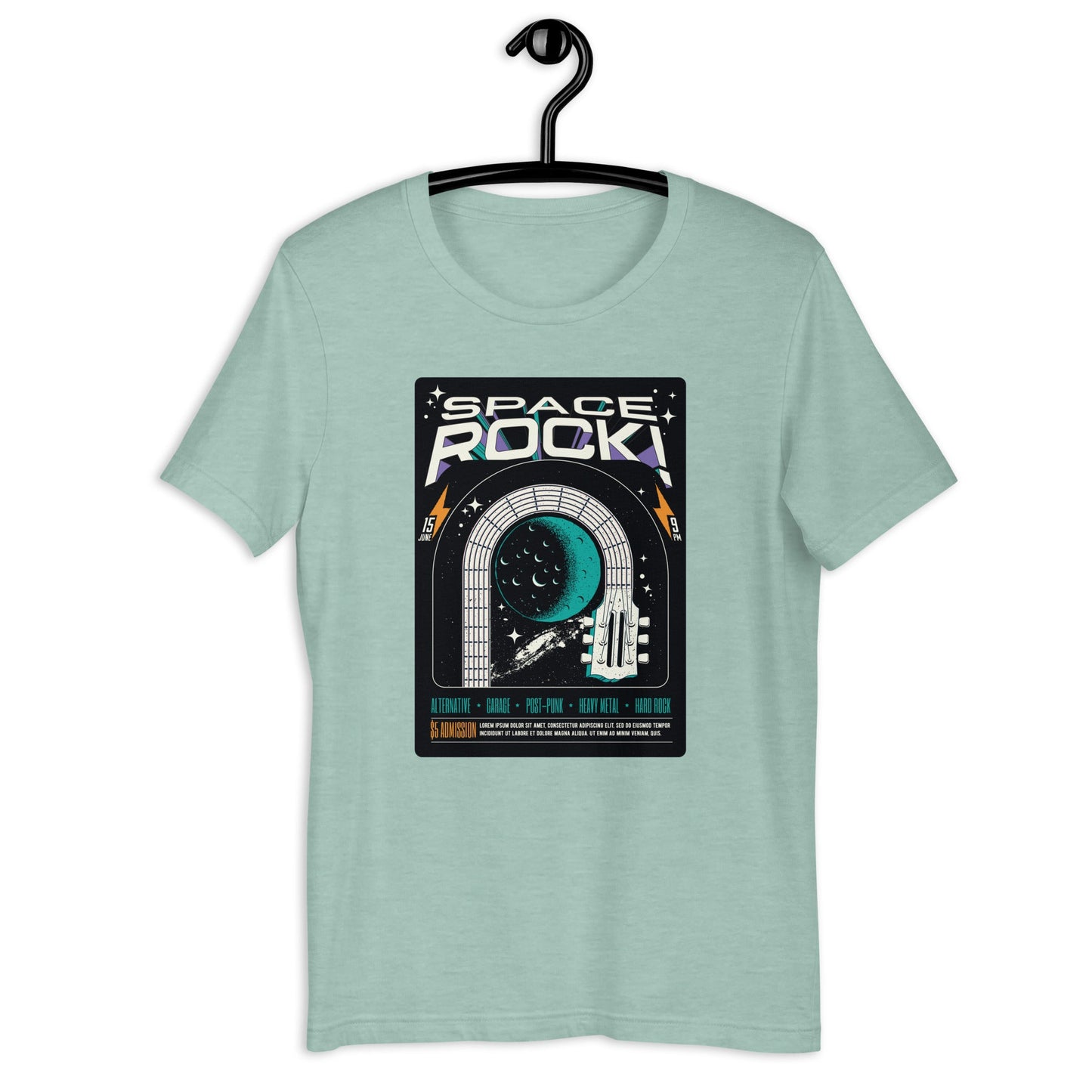 Space Rock - Heren T-Shirt (Print voor)