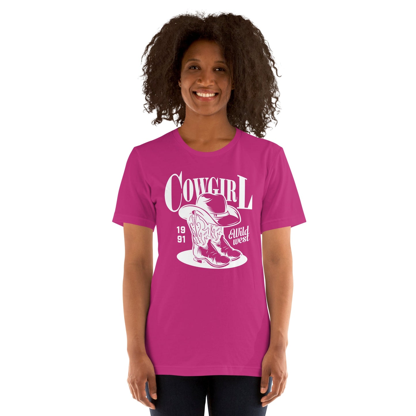 Wild West - Dames T-shirt Donker (Print voor)