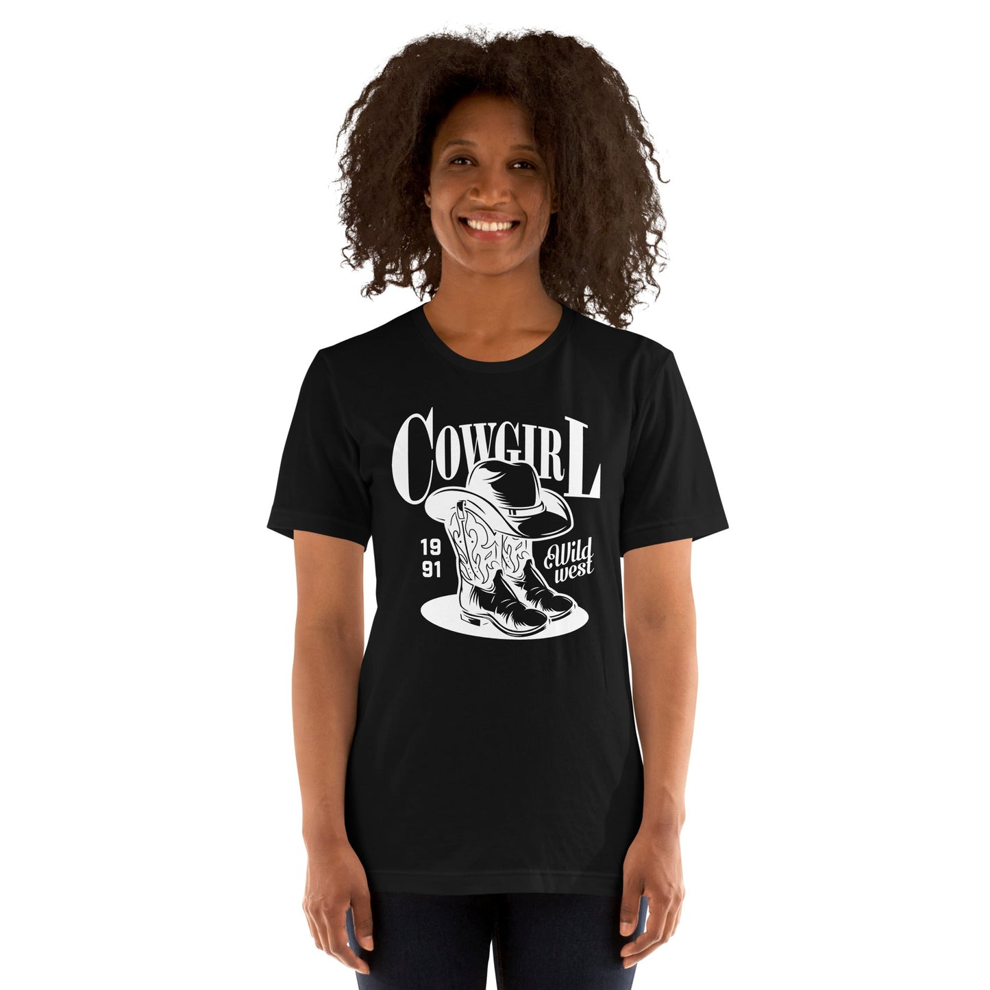 Wild West - Dames T-shirt Donker (Print voor)