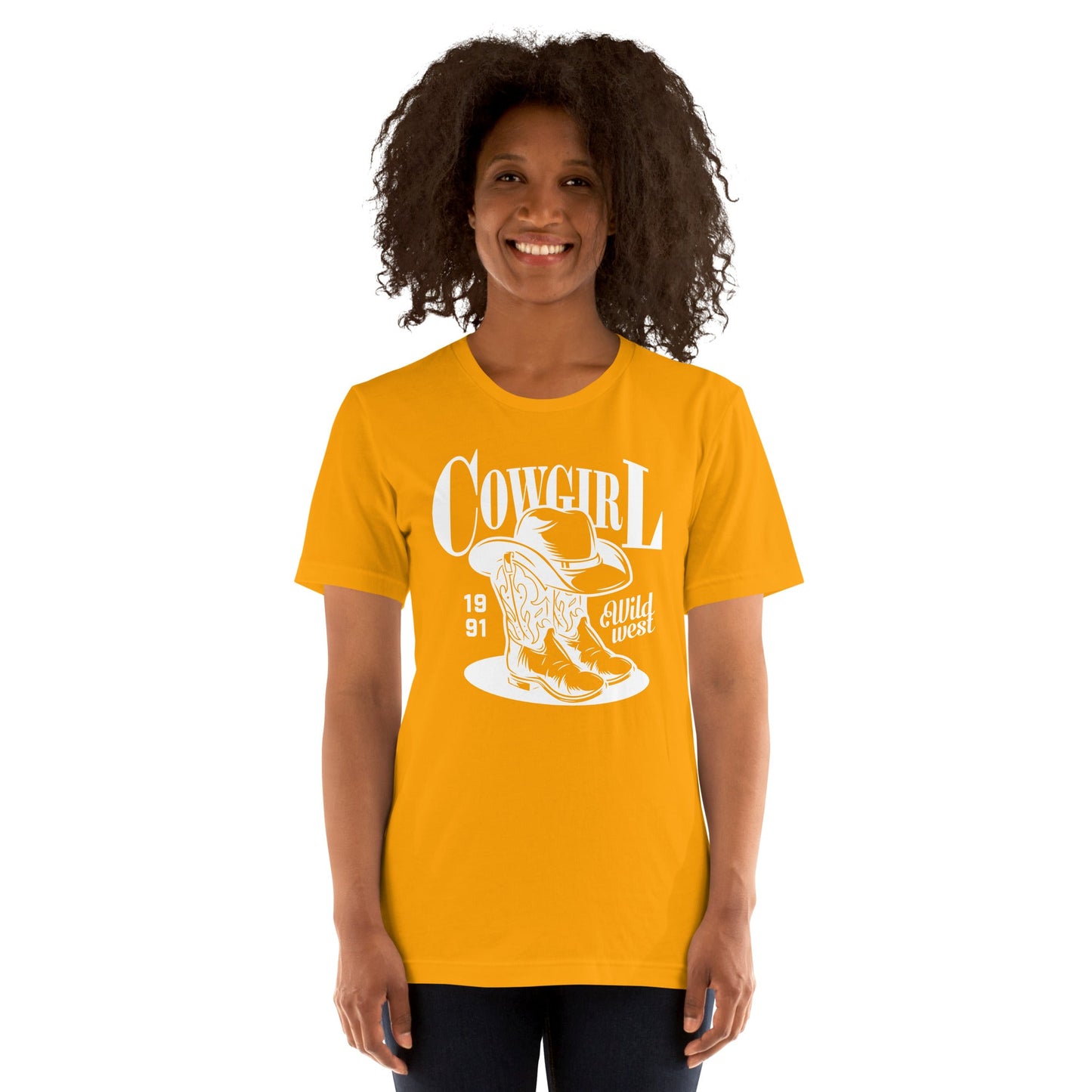 Wild West - Dames T-shirt Donker (Print voor)