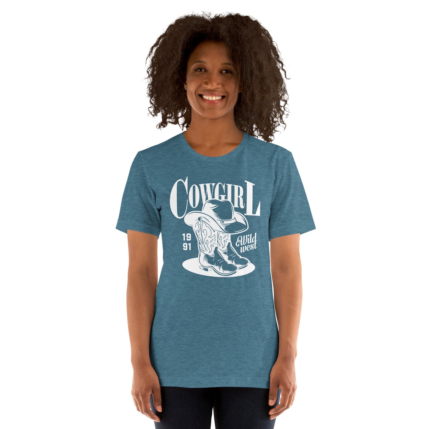 Wild West - Dames T-shirt Donker (Print voor)