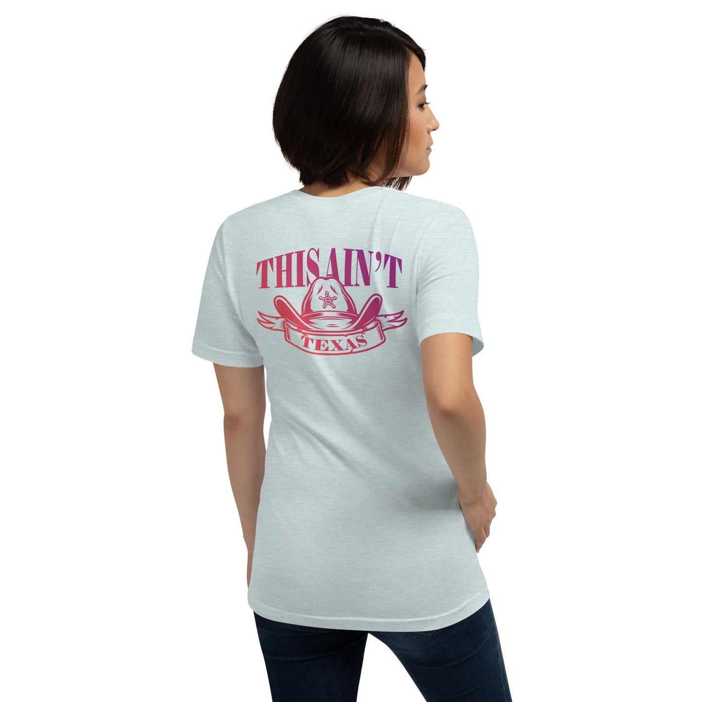 This ain't Texas - Dames T-shirt Kleur  (Print achter)