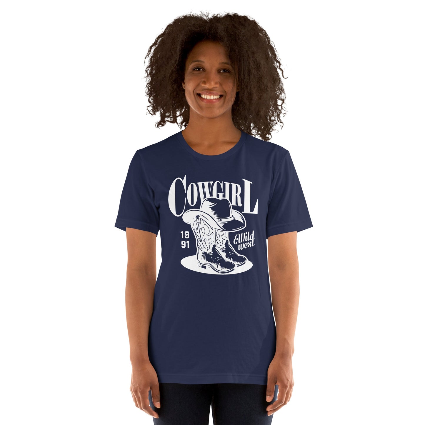 Wild West - Dames T-shirt Donker (Print voor)