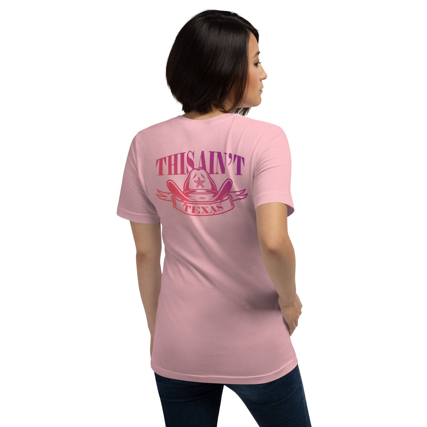 This ain't Texas - Dames T-shirt Kleur  (Print achter)