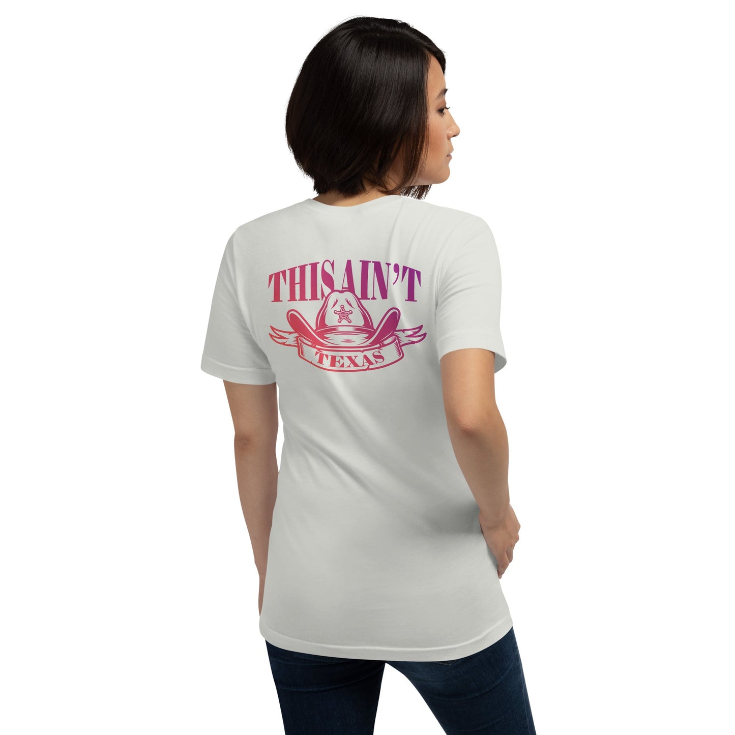 This ain't Texas - Dames T-shirt Kleur  (Print achter)