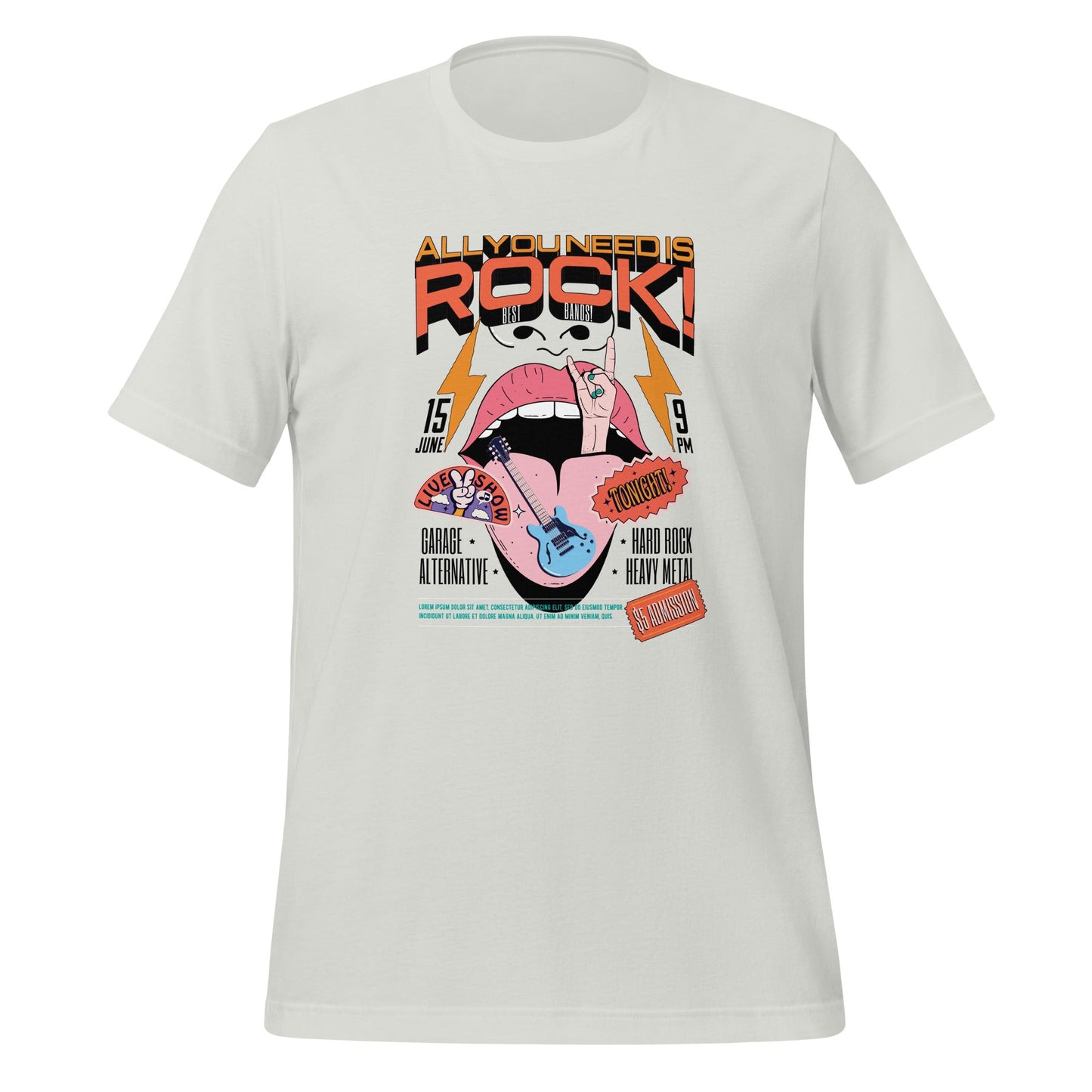 All You Need is Rock - Heren T-Shirt (Print voor)