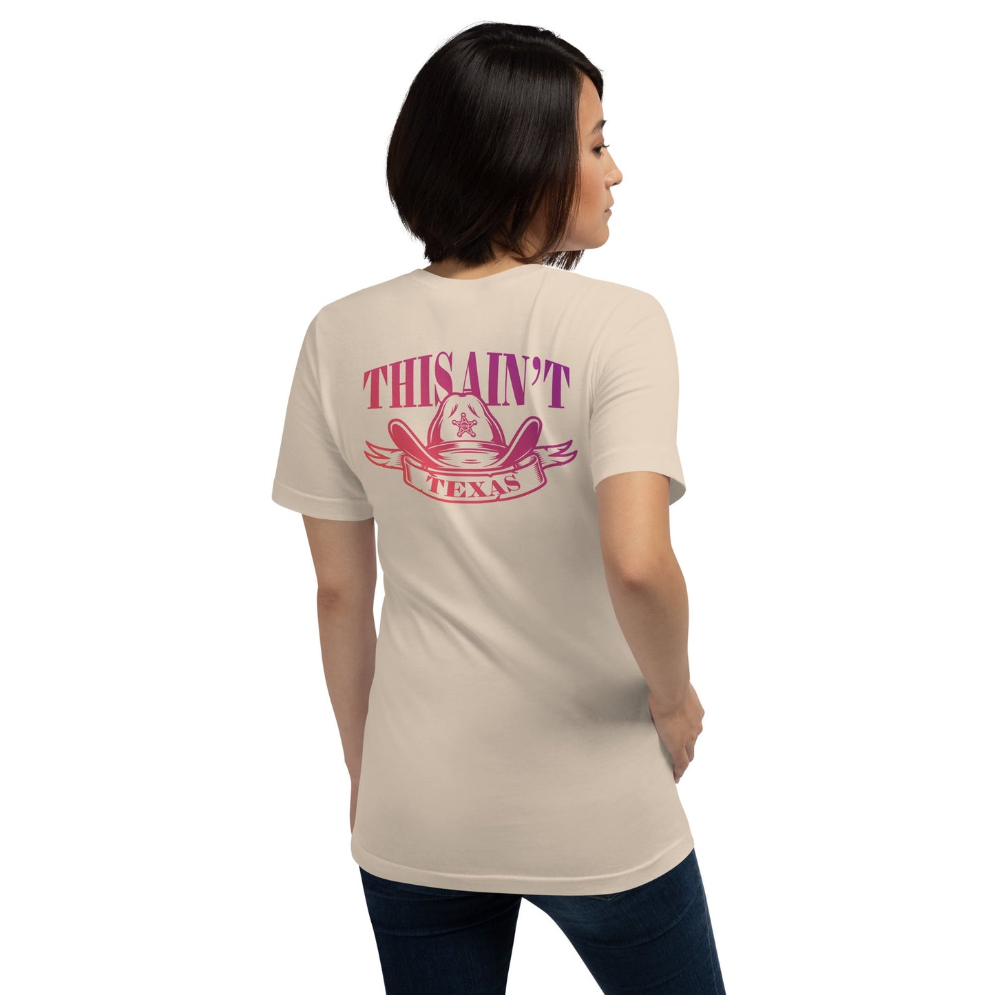 This ain't Texas - Dames T-shirt Kleur  (Print achter)