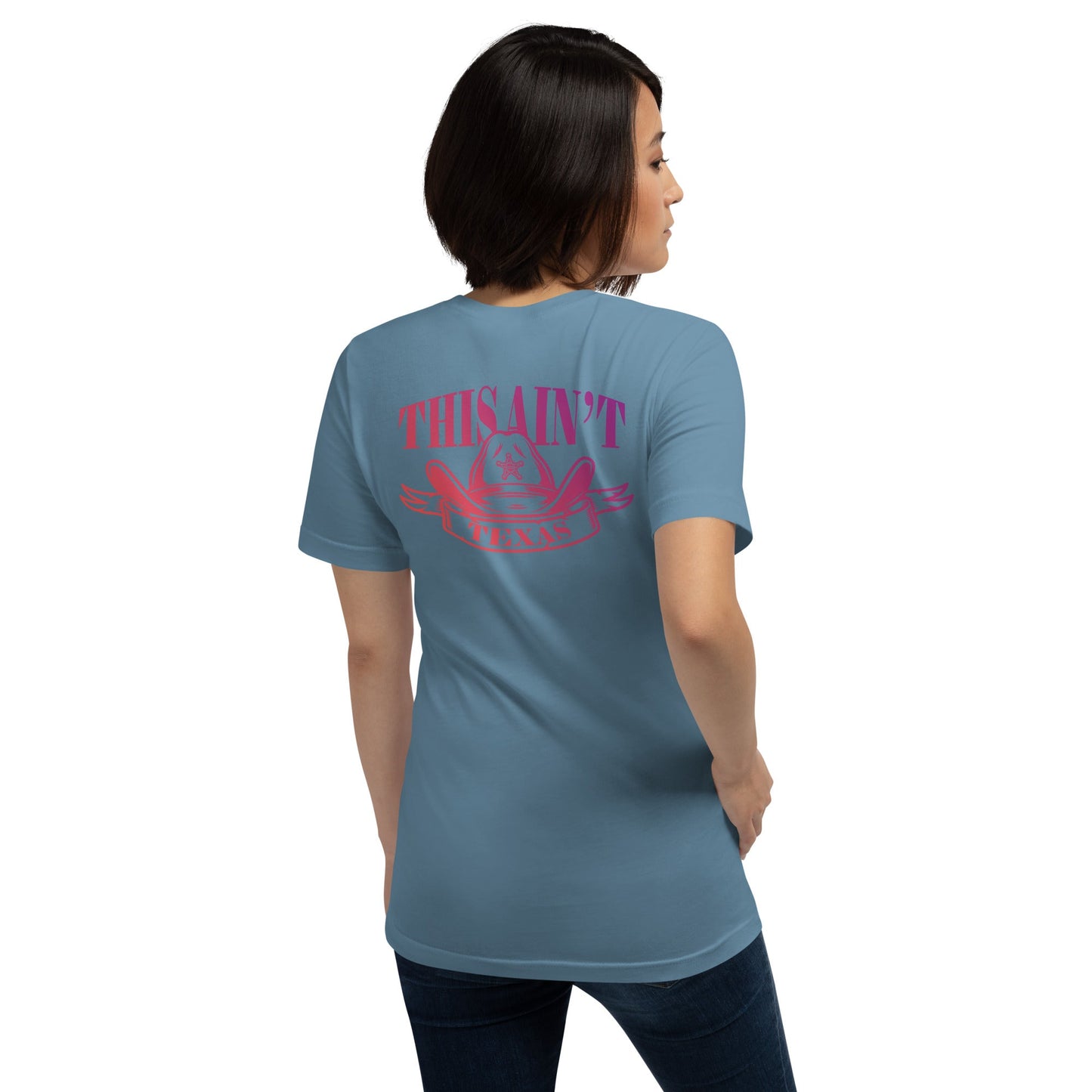 This ain't Texas - Dames T-shirt Kleur  (Print achter)