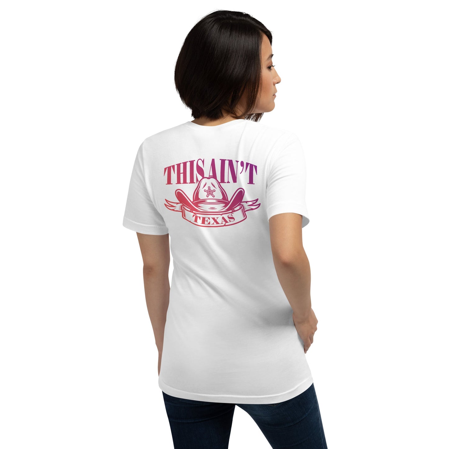 This ain't Texas - Dames T-shirt Kleur  (Print achter)
